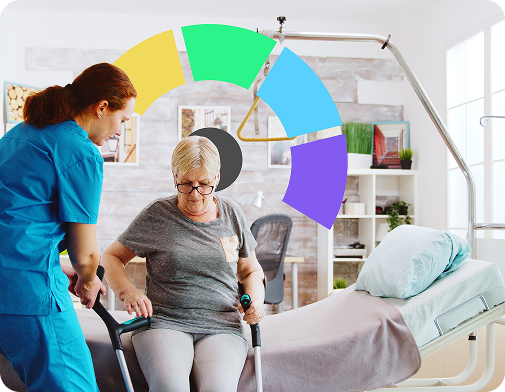 Senior woman in a wheelchair